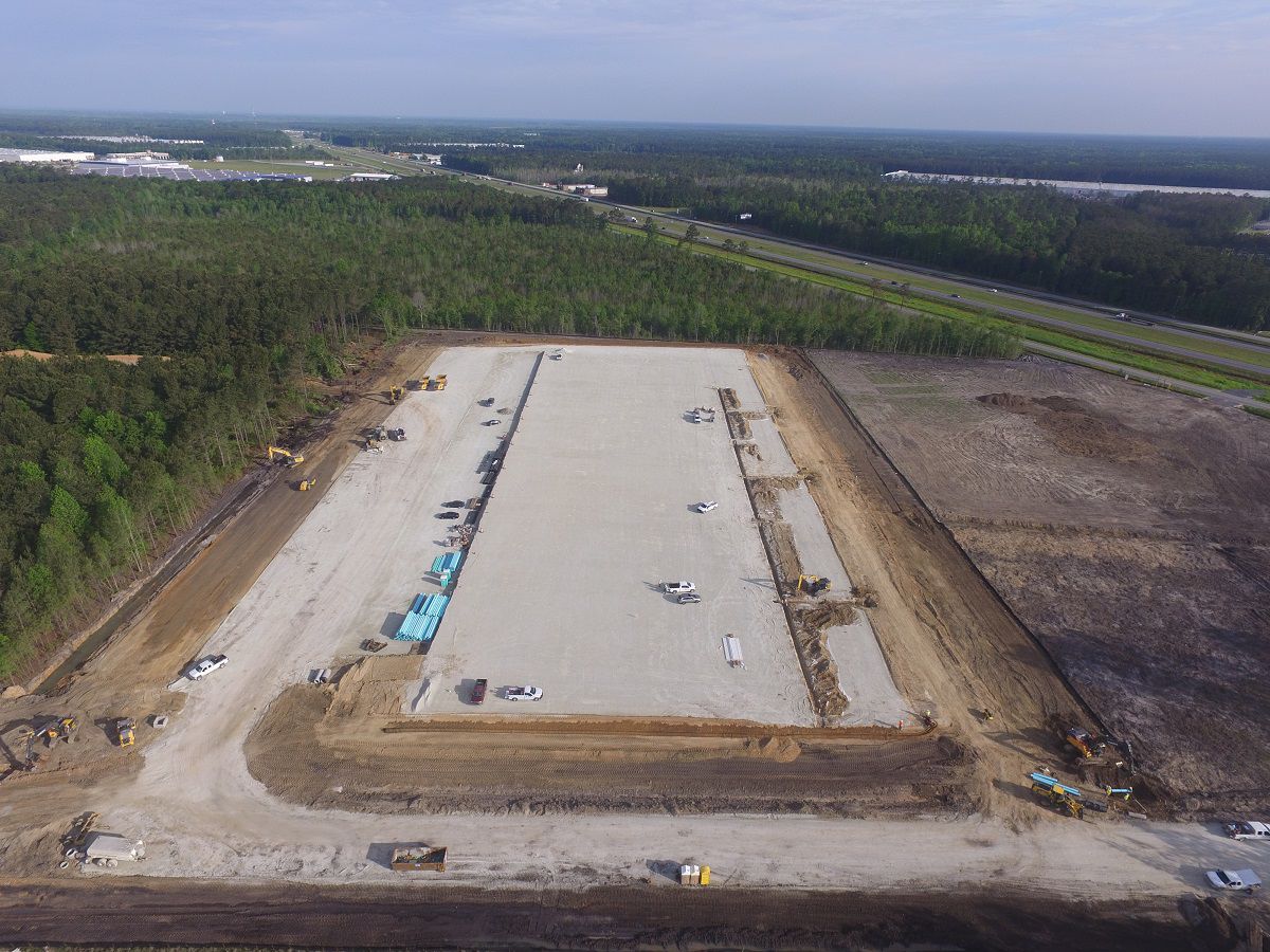 Portside spec industrial building 1 under construction near Summerville